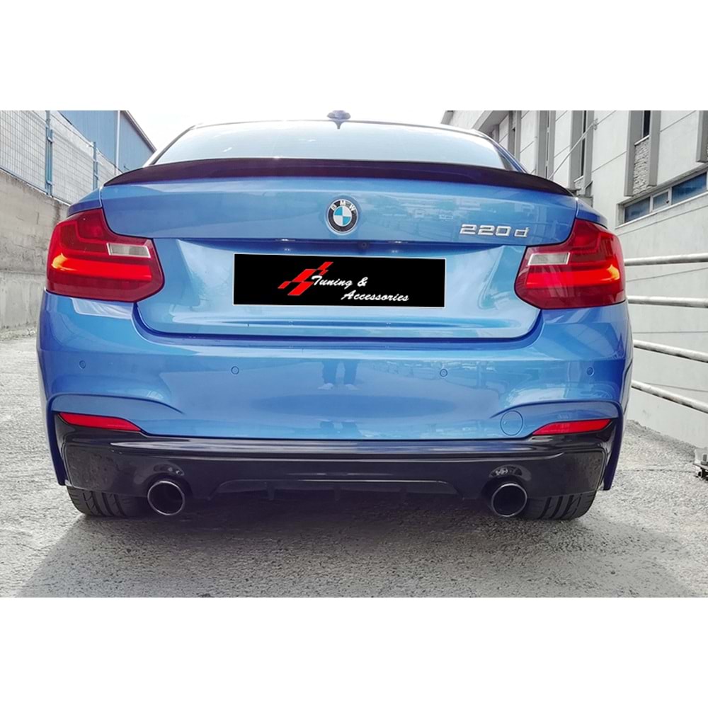 F22 M Technic Diffuser R+L Single Output Matte Black Vacuum Plastic / 2013-2021