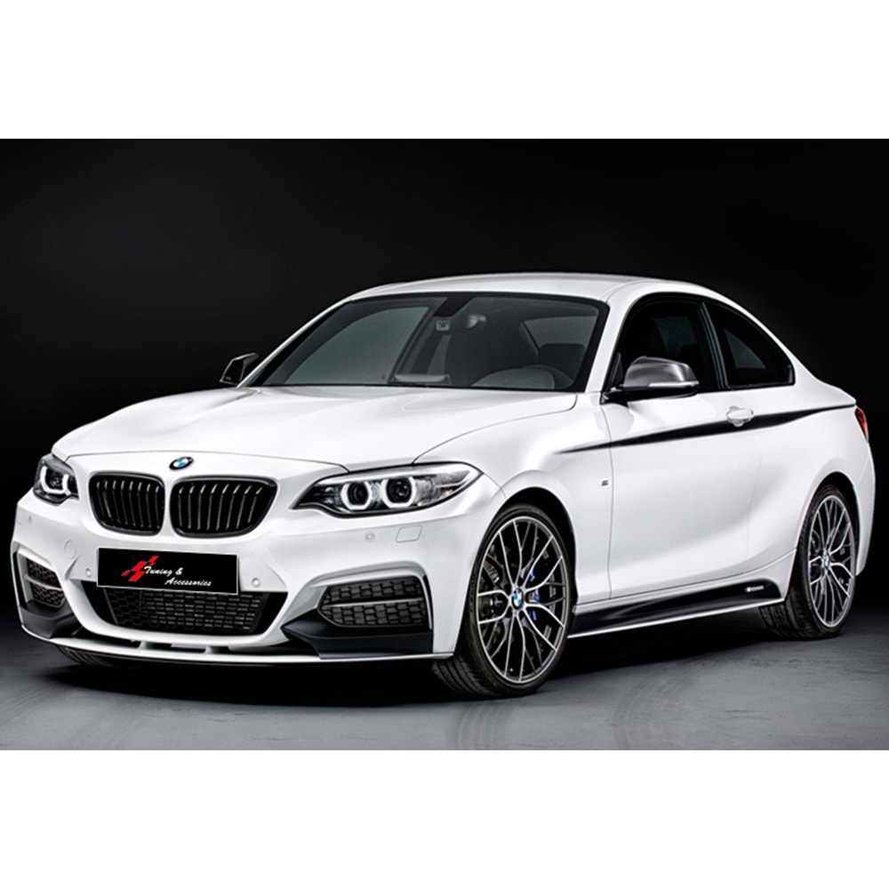 F22 M Performance Front Lip Piano Black Vacuum Plastic / 2013-2020