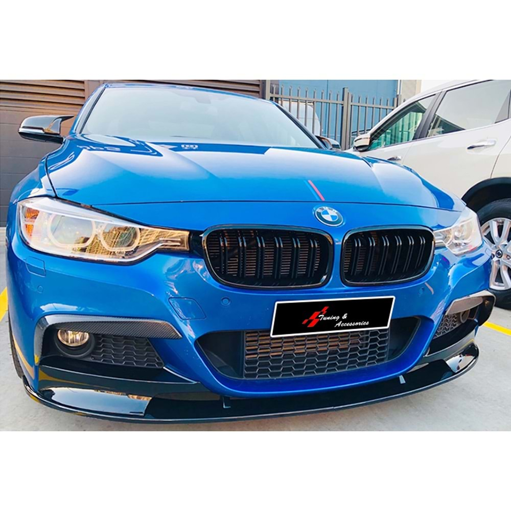 F30 M Performance Front Lip Piano Black ABS / 2012-2018