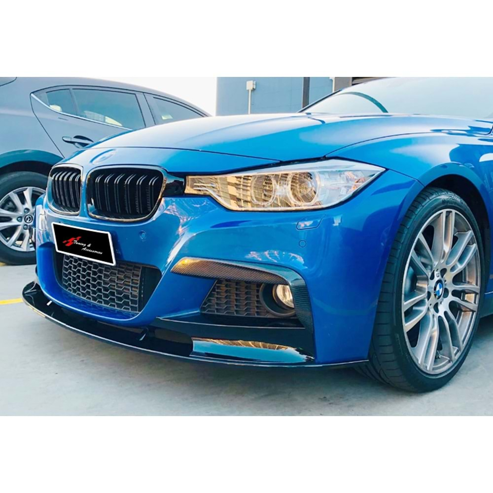 F30 M Performance Front Lip Piano Black ABS / 2012-2018