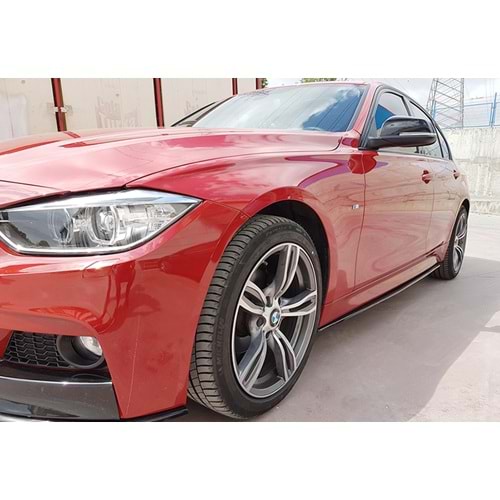 F30 Performance Side Skirt Lower Lip Piano Black Vacuum Plastic / 2012-2018