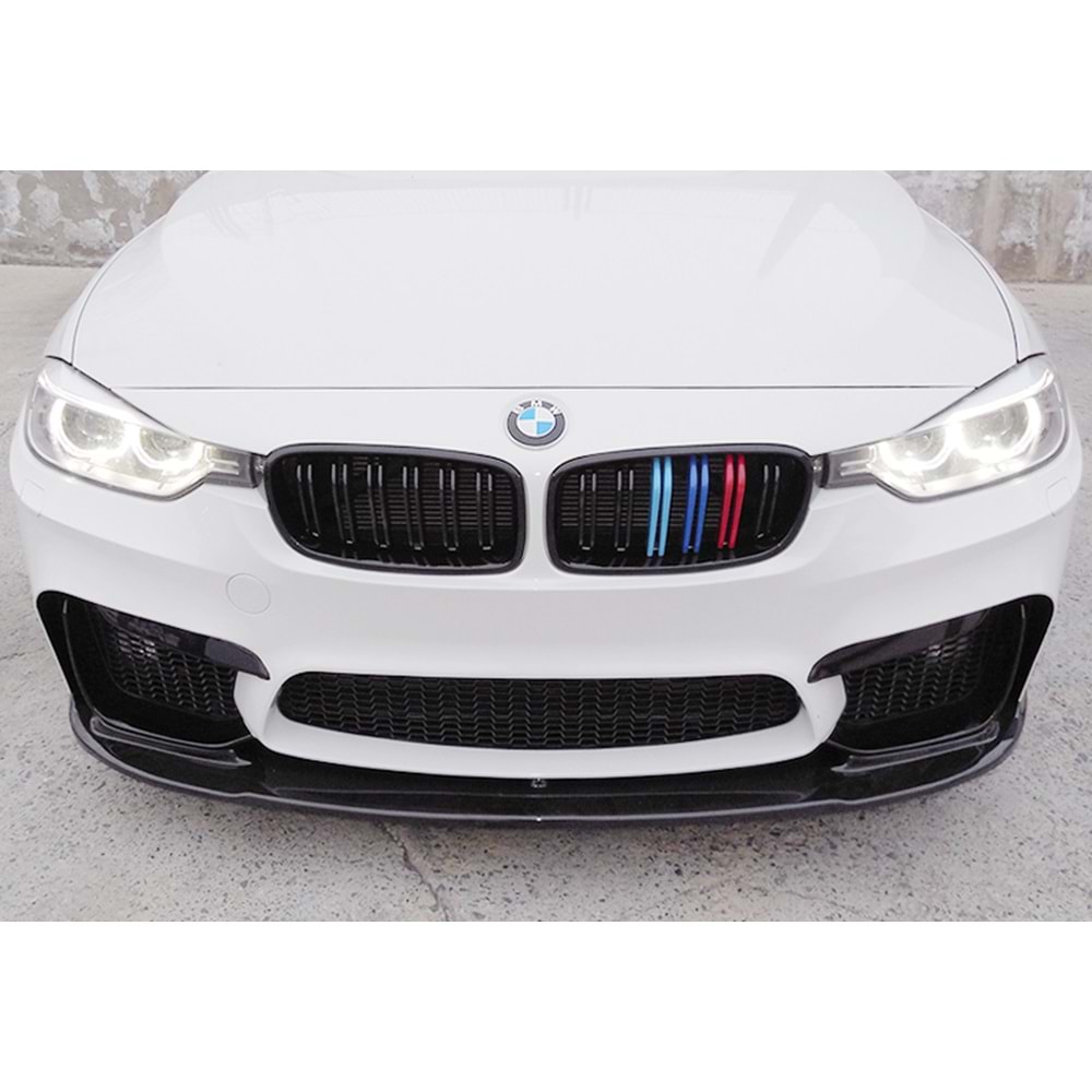 F30 M3 Front Lip Piano Black Vacuum Plastic / 2012-2018