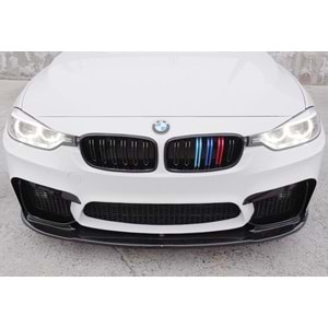 F30 M3 Front Lip Piano Black Vacuum Plastic / 2012-2018