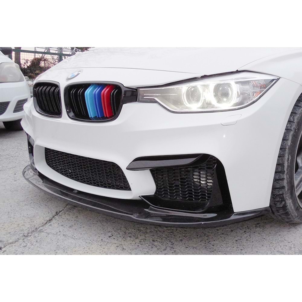 F30 M3 Front Lip Piano Black Vacuum Plastic / 2012-2018