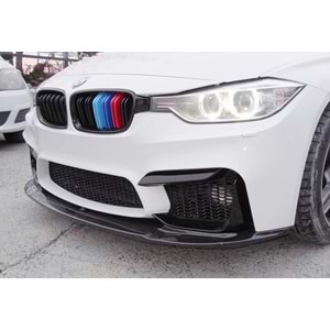 F30 M3 Front Lip Piano Black Vacuum Plastic / 2012-2018