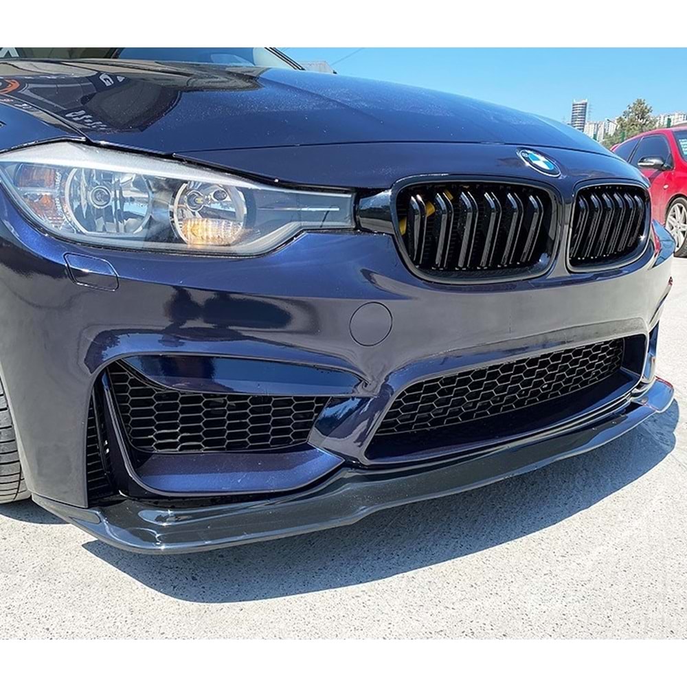F30 Vorstiner M3 Front Lip Piano Black Vacuum Plastic / 2012-2018
