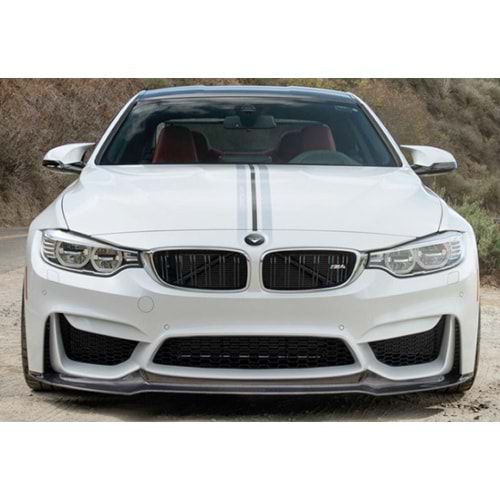 F32 - F36 Vorstainer M4 Front Lip Piano Black Vacuum Plastic / 2014-2020