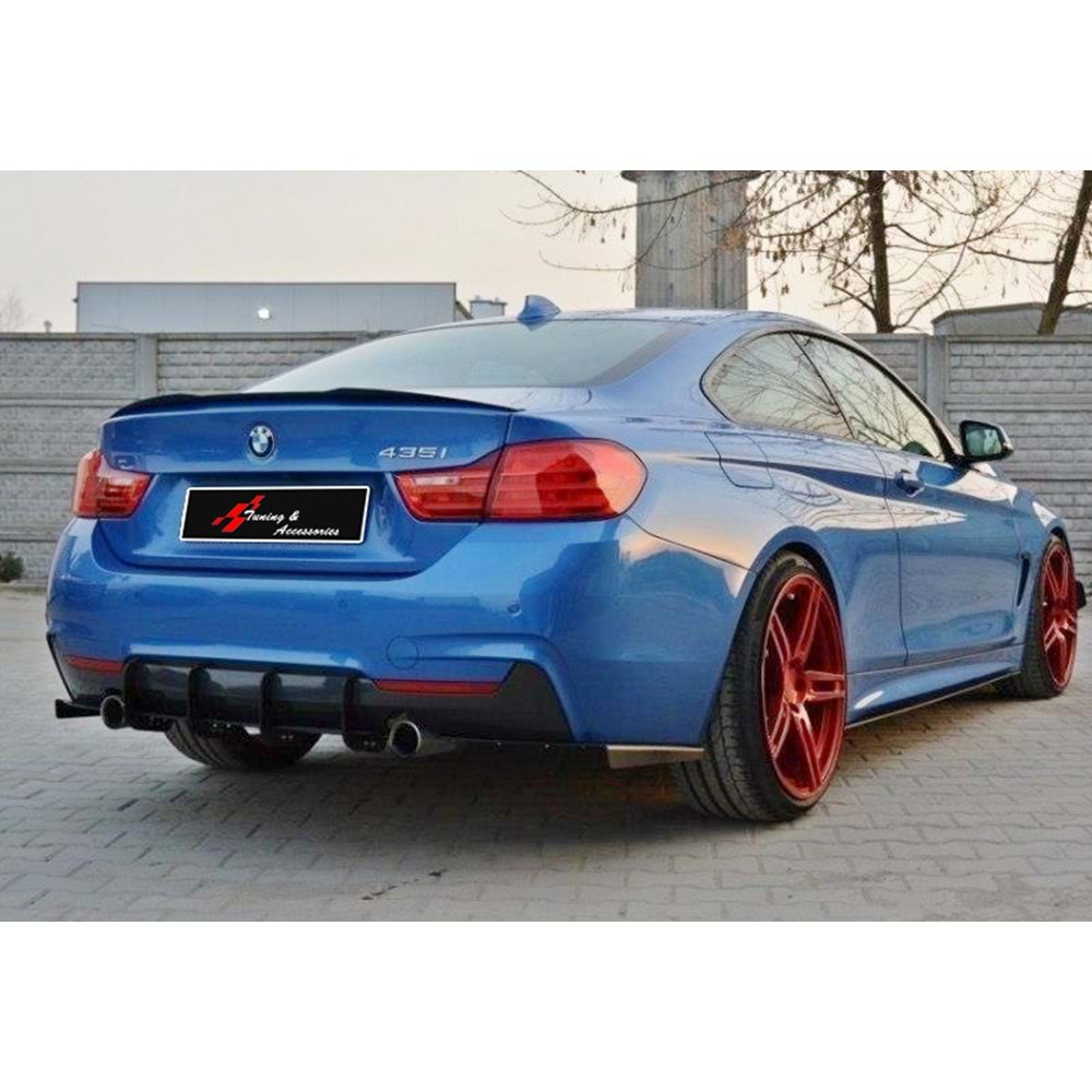 F32 Coupe Max Rear Trunk Cap Spoiler Piano Black Vacuum Plastic / 2014-2020