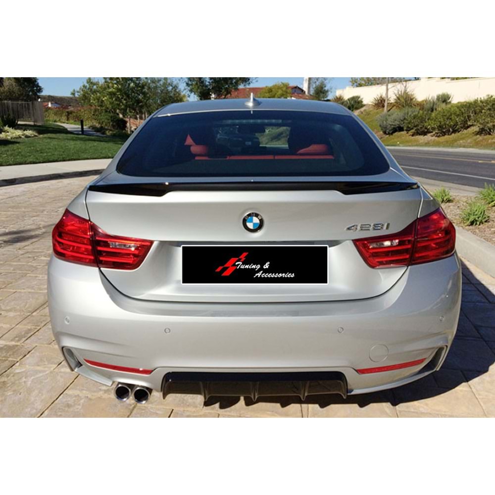 F36 M Performance Dynamics Rear Trunk Spoiler Piano Black ABS / 2014-2020
