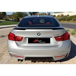 F36 M Performance Dynamics Rear Trunk Spoiler Piano Black ABS / 2014-2020