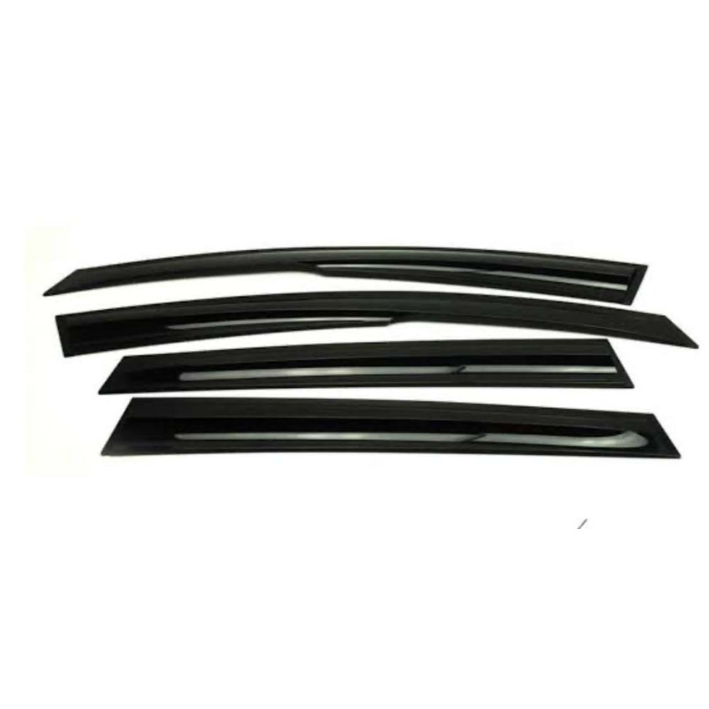 Linea Dynamic Style Wind Deflector Set Piano Black ABS / 2007-up (4 PCS)