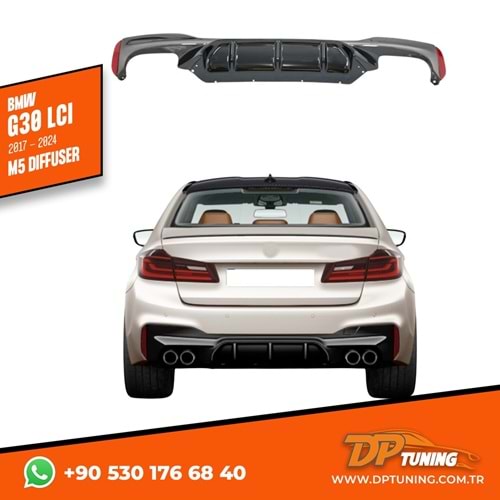 G30 M5 Diffuser Left+Right/Twin Output Piano Black ABS / 2017-2023