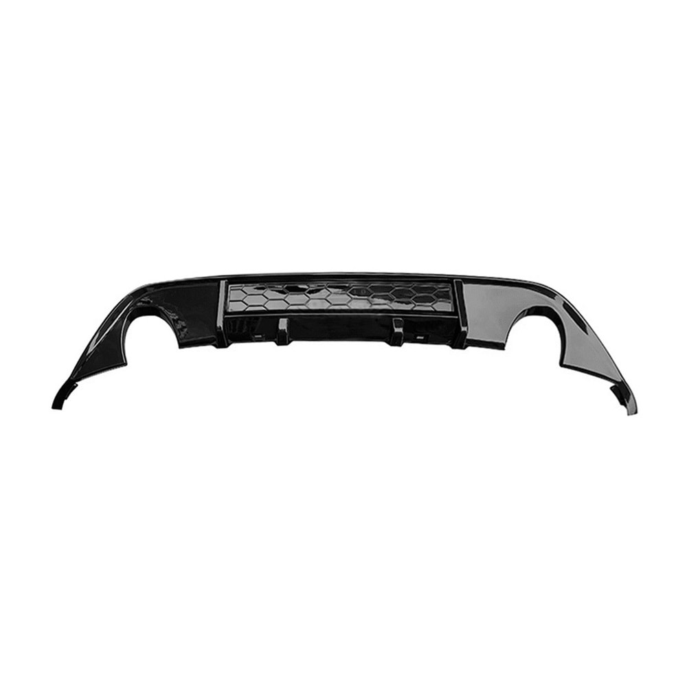 Golf 7 GTI Rear Diffuser Piano Black ABS / 2012-2017 (Left+Right Single Output)