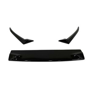 Golf 6 3 Pieces R Model Front Lip Piano Black Vacuum Plastic / 2008-2012