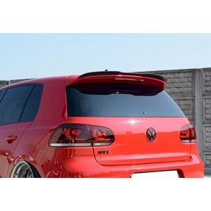 Golf 6 R GTI Max Rear Roof Cap Spoiler Piano Black Vacuum Plastic / 2008-2012