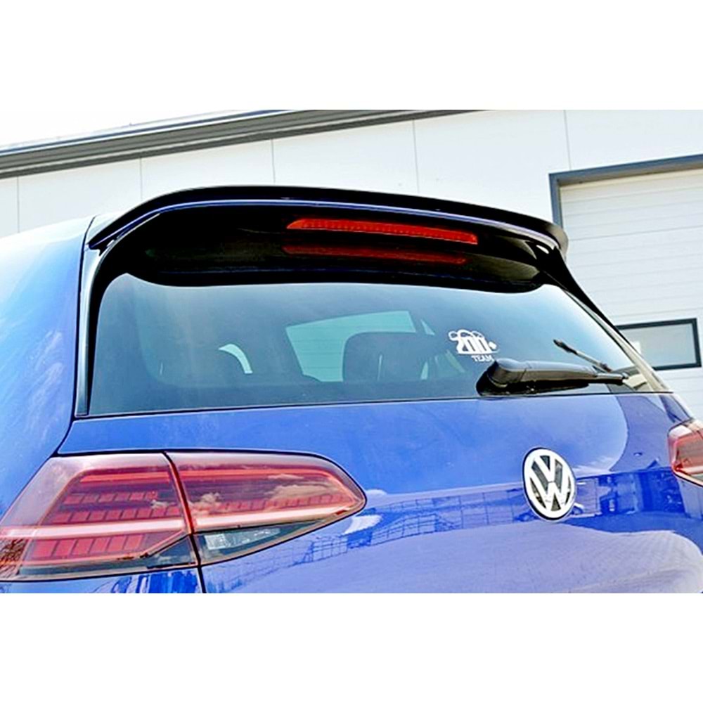 Golf 7 R / R-Line / GTI Max V1 Rear Cap Spoiler Piano Black Vacuum Plastic / 2012-2019