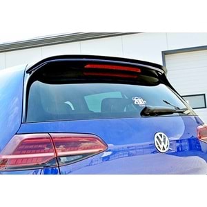 Golf 7 R / R-Line / GTI Max V1 Rear Cap Spoiler Piano Black Vacuum Plastic / 2012-2019