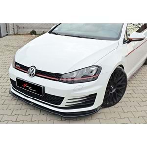 Golf 7 GTI Max V2 Front Lip Piano Black Vacuum Plastic / 2012-2017