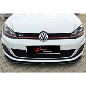 Golf 7 GTI Max V2 Front Lip Piano Black Vacuum Plastic / 2012-2017