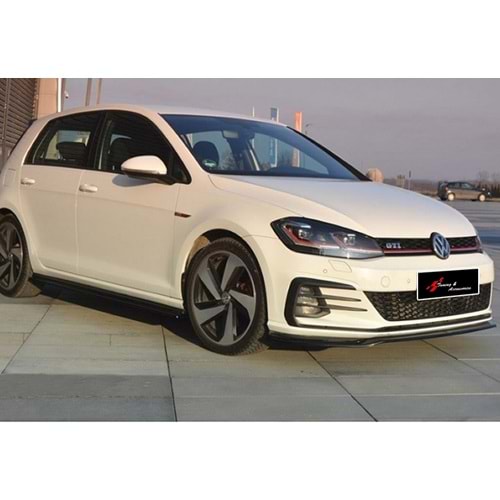 Golf 7 FL GTI Max V2 Front Lip Piano Black Vacuum Plastic / 2017-2019