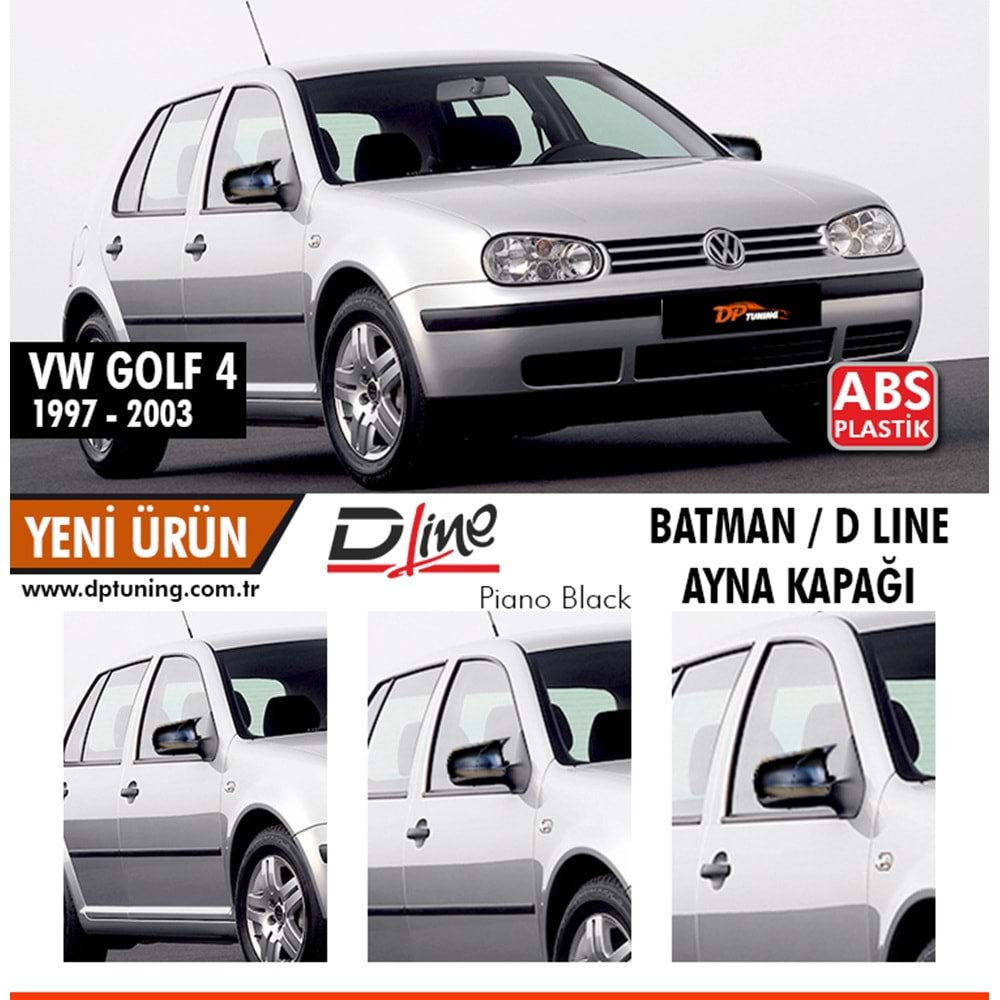 Golf Mk4 Batman Mirror Cover Piano Black / 2003-2009