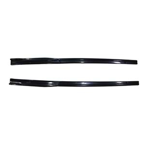 Golf 7 Side Skirts Lower Lip With Flaps 4 Pieces Set Piano Black Vacuum Plastic / 2012-2018