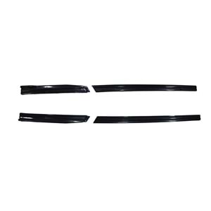 Golf 7 Side Skirts Lower Lip With Flaps 4 Pieces Set Piano Black Vacuum Plastic / 2012-2018