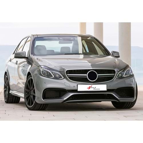 W212 FL E63 AMG Front Grille ABS / 2013-2016 (Grey Frame + Black)