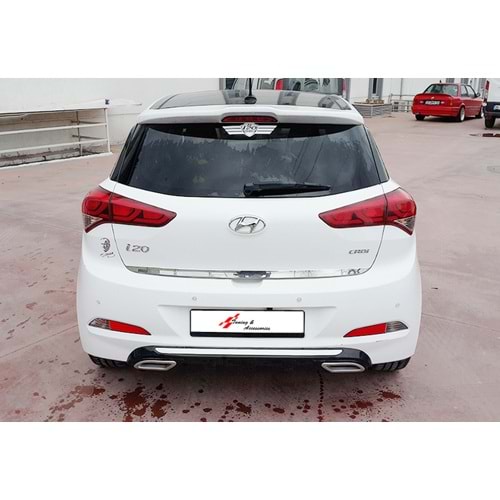 i20 Sport Diffuser With Chromee Exhaust Tips Piano Black Vacuum Plastic / 2014-2018