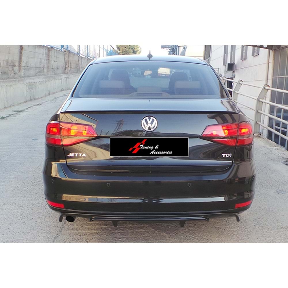 Jetta Mk6 R Model Diffuser Left Dual Output Piano Black Vacuum Plastic / 2014-2018