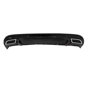 Jetta Mk6 Sport Diffuser With Chromee Exhaust Tips Piano Black Vacuum Plastic / 2010-2014