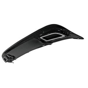 Jetta Mk6 Sport Diffuser With Chromee Exhaust Tips Piano Black Vacuum Plastic / 2010-2014