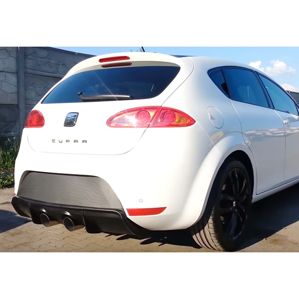 Leon Mk2 FL Cupra Bumper Diffuser Primer Painted Fiberglass / 2009-2012 (Middle Twin Output)