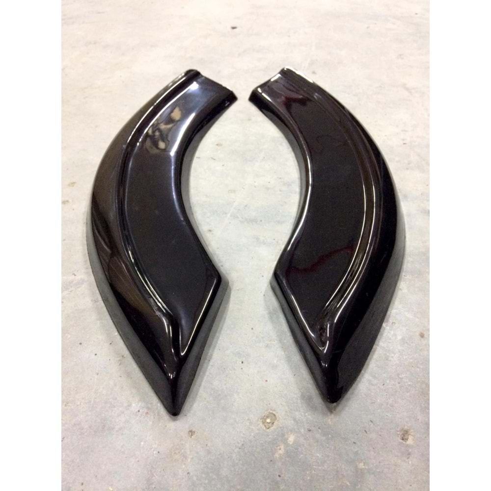 Leon Mk3 FR Aero Rear Flaps Piano Black Vacuum Plastic / 2012-2020