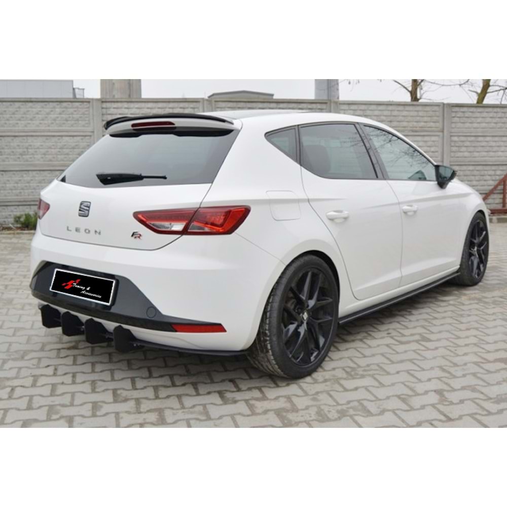 Leon Mk3 Max Rear Cupra/FR Cap Spoiler Piano Black Vacuum Plastic / 2012-2020