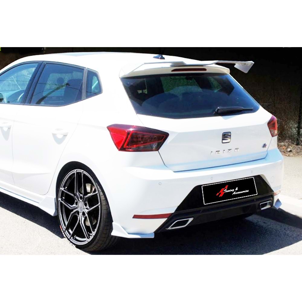 ibiza Mk5 Lenz Rear Bumper Flaps Piano Black Vacuum Plastic / 2017 - up