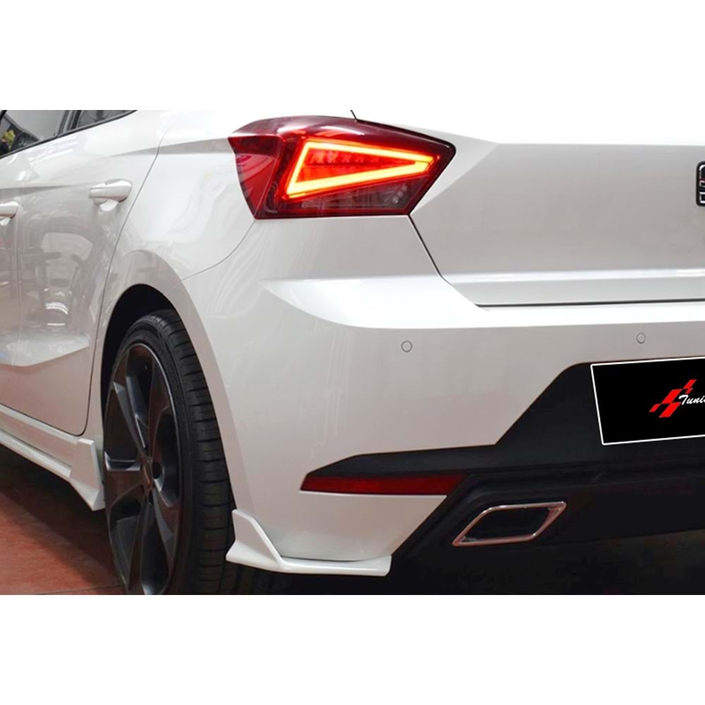 ibiza Mk5 Lenz Rear Bumper Flaps Piano Black Vacuum Plastic / 2017 - up