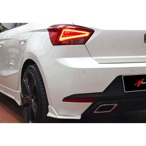 ibiza Mk5 Lenz Rear Bumper Flaps Piano Black Vacuum Plastic / 2017 - up