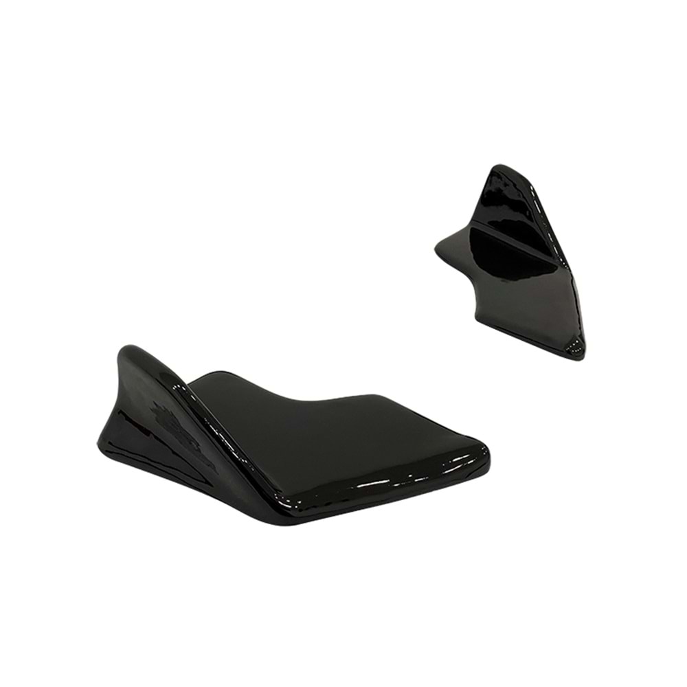 ibiza Mk5 Lenz Rear Bumper Flaps Piano Black Vacuum Plastic / 2017 - up