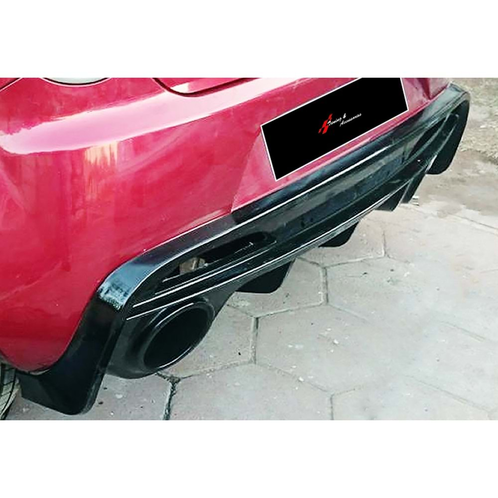 Mito 955 Race Rear Diffuser Left + Right Single Output Primer Painted Fiberglass / 2008-2018