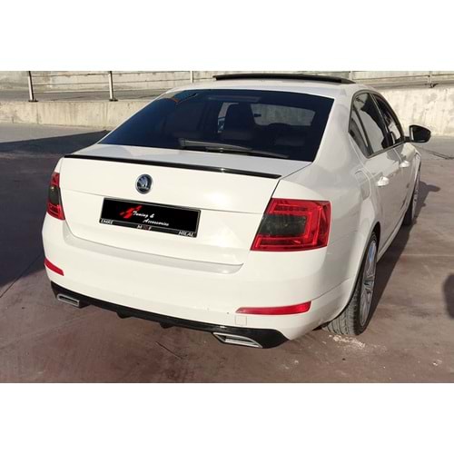 Octavia Mk3 Sedan Rear Trunk Spoiler Primer Painted Fiberglass / 2013-2020