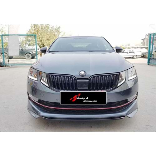 Octavia 3 FL ABT Model Front Lip Raw Surface Vacuum Plastic / 2017-2020