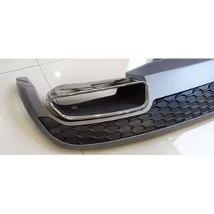 A6 C7 New Style Sline Diffuser Gray + Matte Black ABS / 2011-2015 + (Right Left Exhaust) (Standart Bmp)