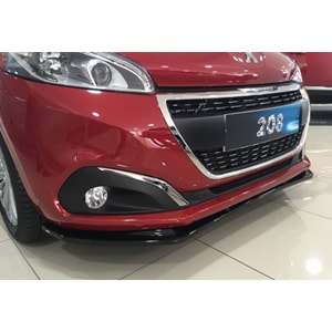 208 Basic Front Lip Piano Black Vacuum Plastic / 2012-2019