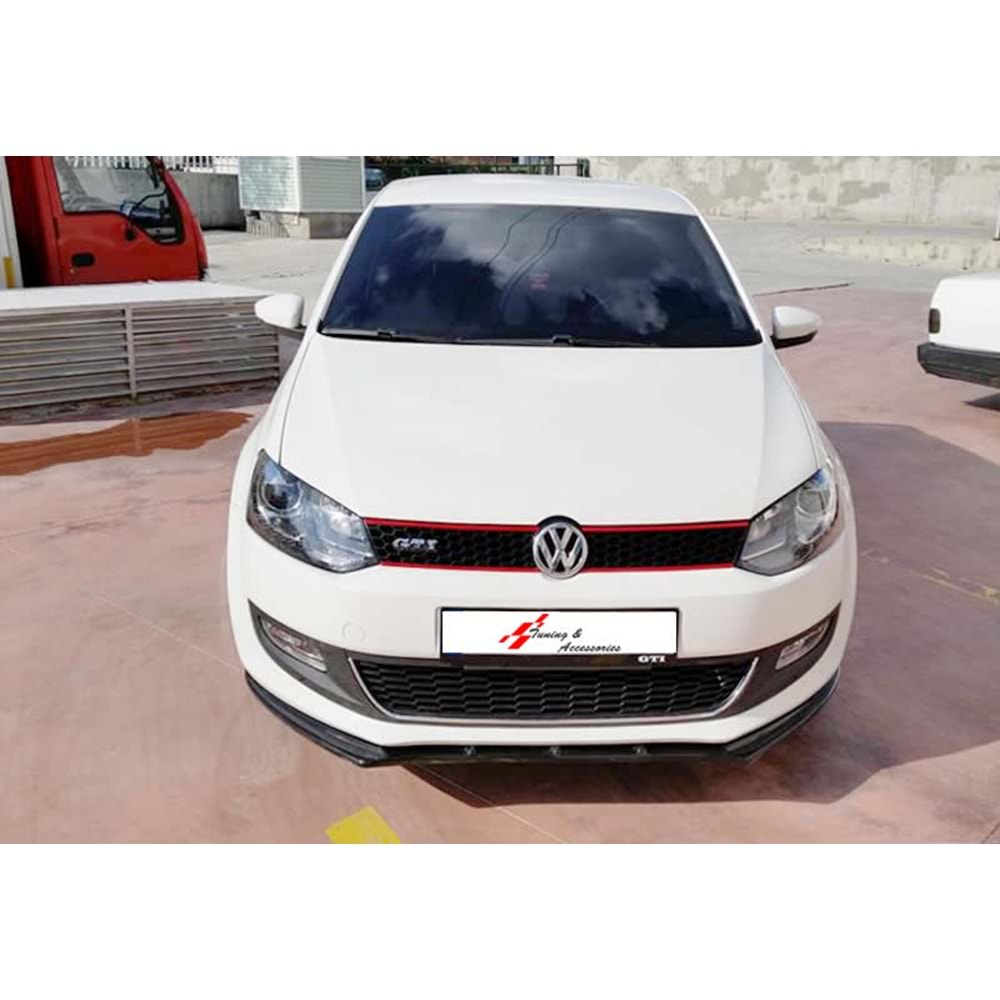 Polo Mk5 Basic Front Lip Piano Black Vacuum / 2009-2017