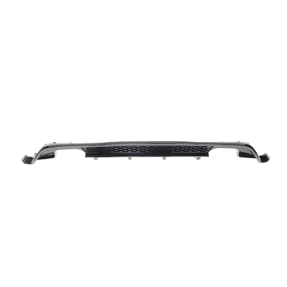 Polo Mk6 GTI Style Rear Diffuser + Exhaust Tips Piano Black ABS / 2018 - up