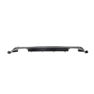 Polo Mk6 GTI Style Rear Diffuser + Exhaust Tips Piano Black ABS / 2018 - up