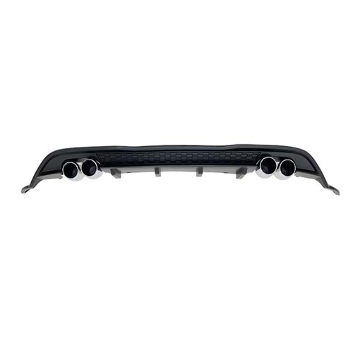 Polo Mk6 GTI Diffuser Mat Siyah ABS / 2018 After (Chrome Exhaust Look)