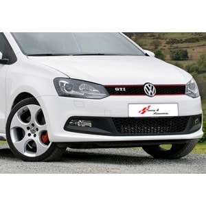 Polo Mk5 GTI Front Grille ABS / 2009-2013 (Red Line + Matte Black)