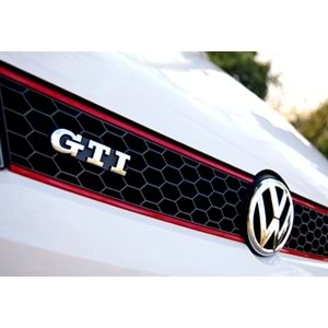 Polo Mk5 GTI Front Grille ABS / 2009-2013 (Red Line + Matte Black)